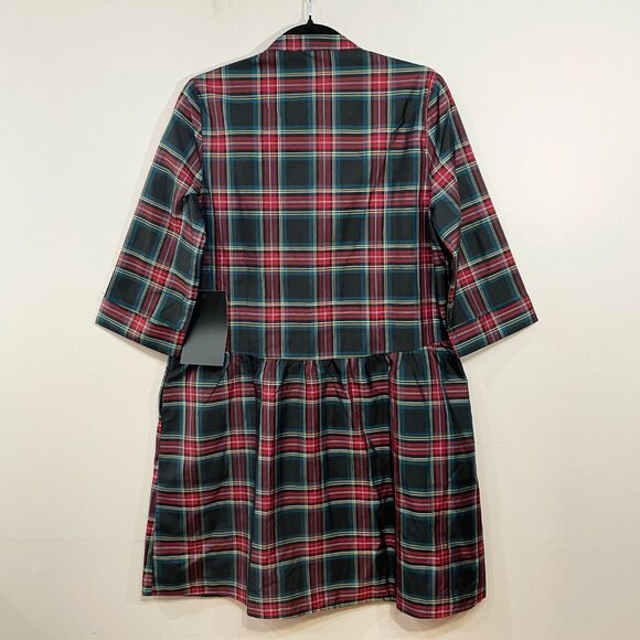 New Tuckernuck Royal Taffeta Shirtdress Highland Tartan Small $198 - Picture 4 of 8